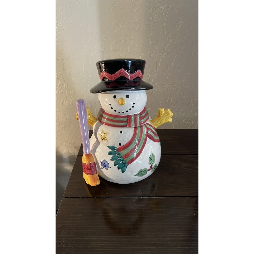 The Sweet Shoppe Christmas Snowman Cookie Jar ~Mint~ No Box